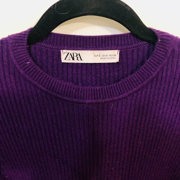 Purple Midi Sweater Dress - Picture 5 of 6